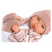 Llorens 42406 BABY JULIA - realistická panenka se zvuky a měkkým látkovým tělem - 42 cm
