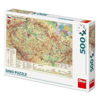 Puzzle TREFL mapa České Republiky 500 dílků
