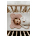 Mušelínový plochý polštář Teddy Bear Sleepee Rose růžová