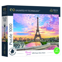 Puzzle prémiové Romantický západ slunce Eiffelova věž Paříž - Trefl