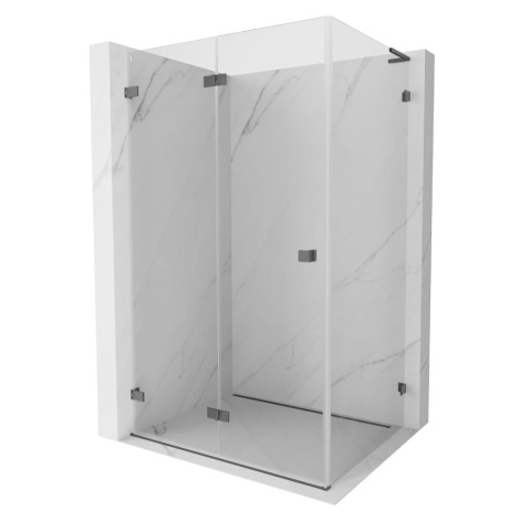 MEXEN/S Lunar-F L sprchový kout skládací dveře levá 100 x 90, transparent, grafit kartáčovaná 83