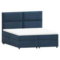 Tmavě modrá boxspring postel s úložným prostorem 160x200 cm Rico – Ropez