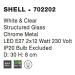 NOVA LUCE stropní svítidlo SHELL bílá a čiré strukturované sklo E27 2x12W 702202