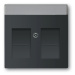 ABB kryt datové zásuvky mechová černá 2CKA001710A3910 Future Linear, Busch-axcent 1800-885 (1710