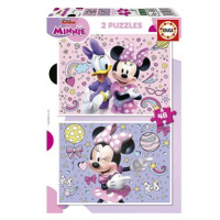 EDUCA Puzzle Minnie 2 × 48 dílků