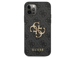 Zadní kryt Guess Big 4G Metal Logo Case pro Apple iPhone 12/12 Pro, šedá