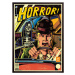 Ilustrace Vintage horror comic book poster with, Man_Half-tube, 30 × 40 cm