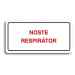 Accept Piktogram "NOSTE RESPIRÁTOR" (160 × 80 mm) (bílá tabulka - barevný tisk)