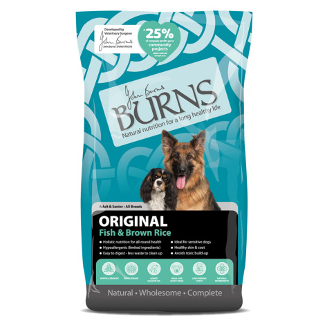 Burns Dog Adult & Senior Original Fish & Brown Rice - Výhodné balení: 2 x 12 kg