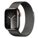 Apple Watch Series 9 41mm Cellular Grafitově šedý nerez s grafitově šedým milánským tahem