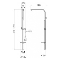 MEXEN Q chrom Sprchový sloup 79395-00