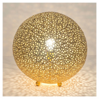 Holländer Stolní lampa Lily Grande, Ø 43 cm, zlatá