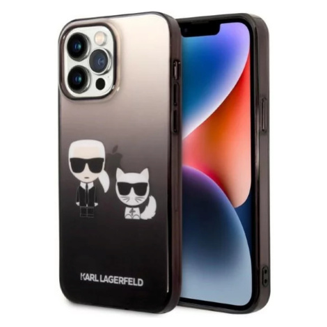 Kryt Karl Lagerfeld KLHCP14LTGKCK iPhone 14 Pro 6,1" hardcase black Gradient Ikonik Karl & Choup