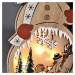 Solight dřevěný sněhulák, 4x LED, 2x AA 1V233