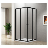 AGGA BLACK čtvercová sprchová zástěna 900x900mm, čiré sklo BLF909