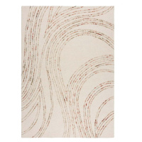 Oranžovo-krémový vlněný koberec 200x290 cm Abstract Swirl – Flair Rugs