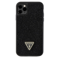 Guess Rhinestones Triangle Metal Logo kryt pro iPhone 11 Pro černý