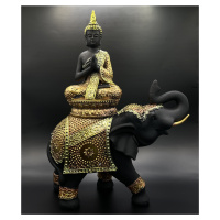 Soška Feng Shui - Buddha na slonovi