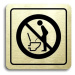 Accept Piktogram "zákaz močení ve stoje" (80 × 80 mm) (zlatá tabulka - černý tisk)