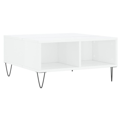 vidaXL Konferenční stolek lesklý bílý 60 x 60 x 30 cm kompozitní dřevo