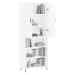 vidaXL Skříň highboard lesklá bílá 69,5 x 34 x 180 cm kompozitní dřevo