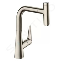 Hansgrohe 73852800 - Dřezová baterie M5115-H220 s výsuvnou sprškou, sBOX, vzhled nerezu