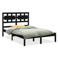 Rám postele černý masivní dřevo 120 × 200 cm, 3105664