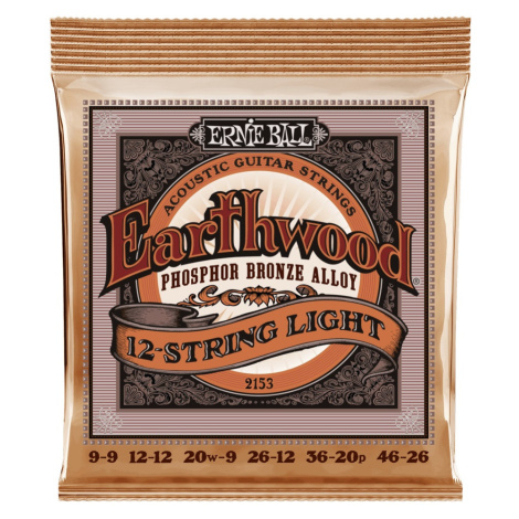 Ernie Ball 2153 Earthwood Phosphor Bronze 12-String Light