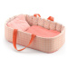 Pomea - textilní košík pro panenky na spaní - růžová