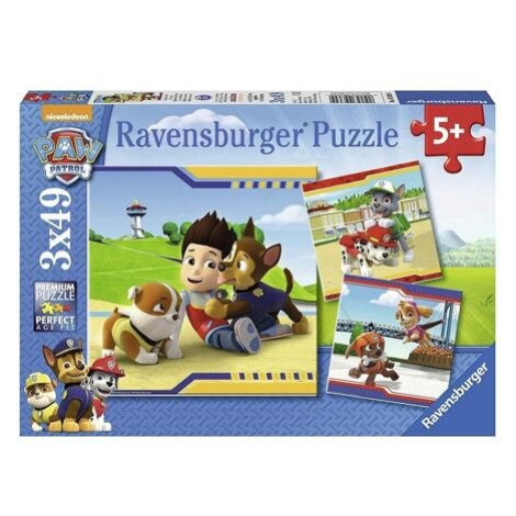 Ravensburger puzzle Tlapkova Patrola: Chlupatí hrdinové 3x49 dílků