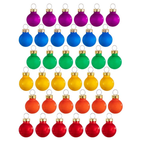 Skleněné vánoční ozdoby v sadě 36 ks Rainbow Mini – Sass & Belle