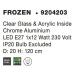 NOVA LUCE závěsné svítidlo FROZEN čiré sklo a akryl uvnitř chromovaný hliník E27 1x12W IP20 bez 