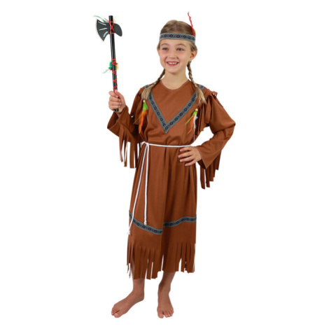 RAPPA - Dětský kostým indiánka s čelenkou a peřím (M) e-obal