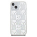 Zadní kryt DKNY Liquid Glitter Checkered Pattern pro Apple iPhone 15, transparentní