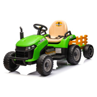 Mamido Dětský elektrický traktor BBH-030 s přívěsem zelený