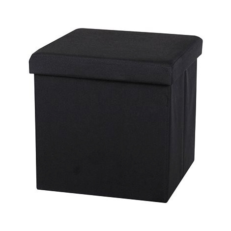 DOCHTMANN Taburet skládací, textilní, černý 38 × 38 × 38 cm