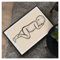 Obraz k narození miminka ve skutečné velikosti - 60x40cm