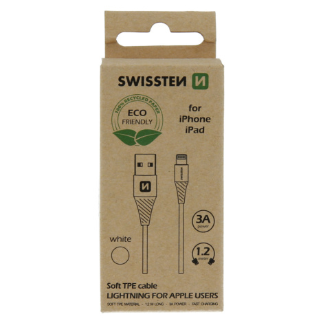 Datový kabel Swissten USB/Lightning 1,2M, bílá