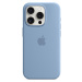 Apple silikonový kryt s MagSafe na iPhone 15 Pro ledově modrý