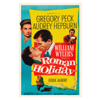 Obrazová reprodukce Roman Holiday, Ft. Audrey Hepburn & Gregory Peck (Vintage Cinema / Retro Mov