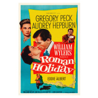 Ilustrace Roman Holiday, Ft. Audrey Hepburn & Gregory Peck, 26.7 × 40 cm