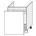 ArtExt Kuchyňská skříňka spodní dřezová PLATINIUM | D1ZA 60 Barva korpusu: Bílá