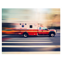 Fotografie Ambulance speeding in New York, THEPALMER, 40 × 30 cm