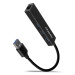 AXAGON HMA-GL3A, USB 3.2 Gen 1 hub, porty 3x USB-A + Gigabit Ethernet, kovový, kabel USB-A 20cm