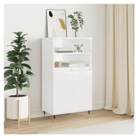 vidaXL Skříň highboard bílá s vysokým leskem 60 x 36 x 110 cm kompozit