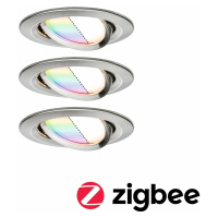 PAULMANN SmartHome Zigbee vestavná svítidla sada LED Coin Nova Plus 3x3,5W RGBW kruhové kov kart