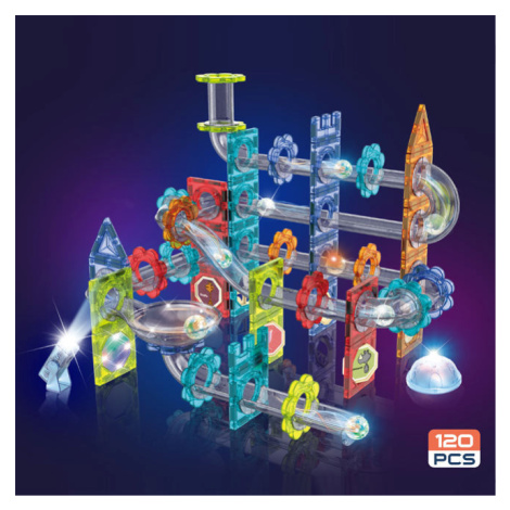 Mamido Magnetická svítící stavebnice kuličková dráha 120 dílů