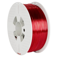 VERBATIM filament do 3D tiskárny PET-G 1.75mm, 327m, 1kg červený průhledný Červená