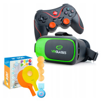 Brýle Vr 3D 360 Stupňů+gamepad+sada Pro Hraní Stolního Ping Pongu