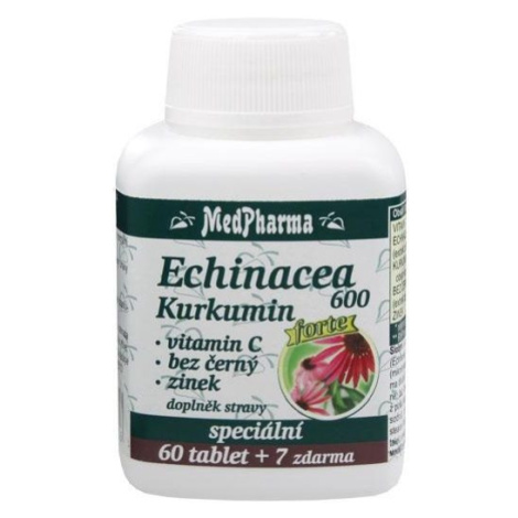 Medpharma Echinacea 600 Forte + kurkumin + vitamin C + bez černý + zinek 67 tablet